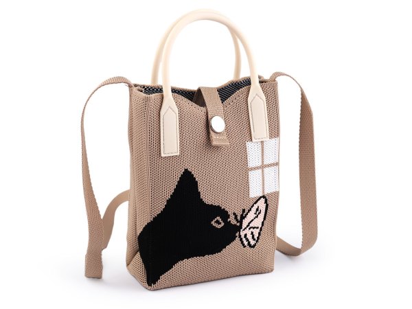 Dívčí textilní kabelka / taška kočka 12x18 cm
