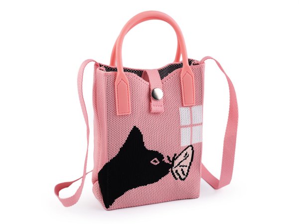 Dívčí textilní kabelka / taška kočka 12x18 cm