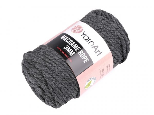 Pletací příze Macrame Rope Ø3 mm 250 g rozčesávací