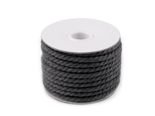 Bavlněná šňůra kroucená Ø5 mm macrame