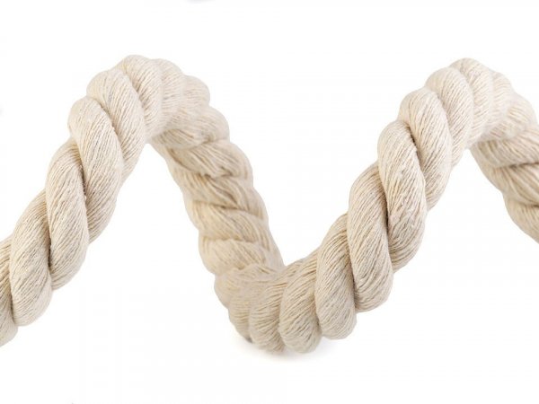 Bavlněná šňůra kroucená Ø18 mm macrame