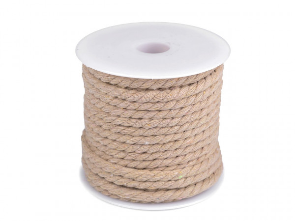 Bavlněná šňůra kroucená Ø5 mm macrame