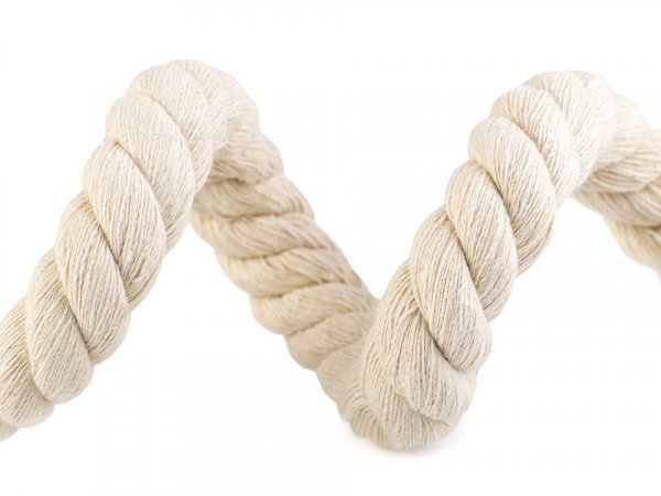 Bavlněná šňůra kroucená Ø20 mm macrame