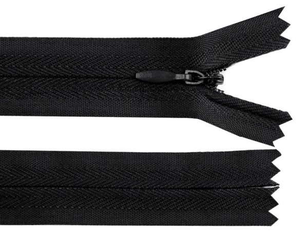 Spirálový zip skrytý šíře 3 mm délka 60 cm autolock