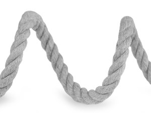 Bavlněná šňůra kroucená  Ø10 mm tuhá, macrame