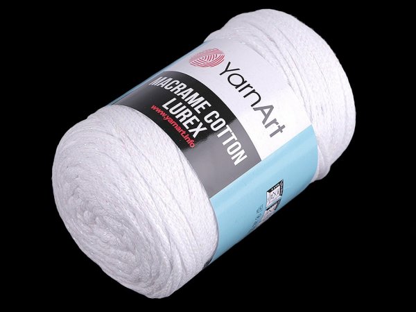 Pletací příze Macrame Cotton lurex 250 g