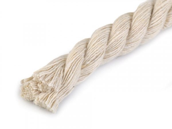 Bavlněná šňůra kroucená Ø12 mm macrame