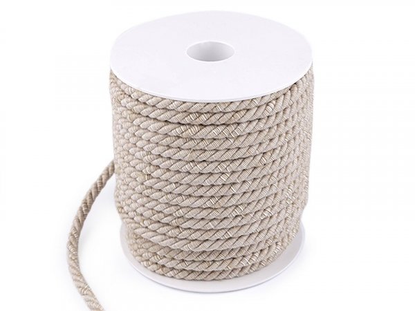 Kroucená šňůra dvoubarevná Ø6 mm macrame