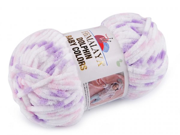 Pletací žinylková příze Dolphin Baby Colors 100 g