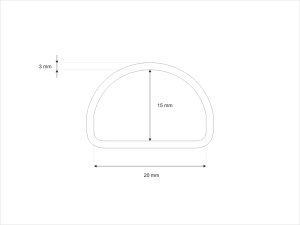 Polokroužek 20 mm na koženou galanterii BREX