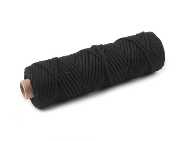 Bavlněná šňůra macrame Ø3 mm rozčesávací