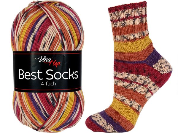 Pletací příze Best Socks samovzorovací / ponožkovka 100 g