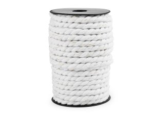 Bavlněná šňůra kroucená s kovovým vláknem Ø8 mm macrame