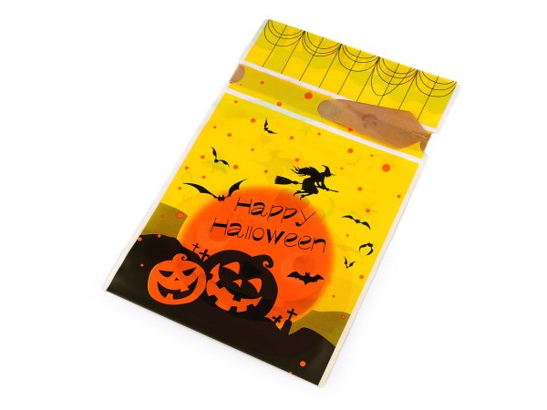 Sáček s atlasovou stuhou Halloween 15x22,5 cm