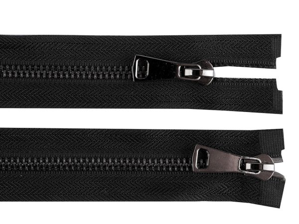 Zip kovový No 5 dělitelný 2 jezdce / dvoucestný 70 cm