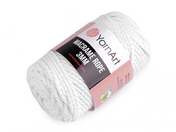 Pletací příze Macrame Rope Ø3 mm 250 g rozčesávací