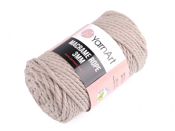 Pletací příze Macrame Rope Ø3 mm 250 g rozčesávací