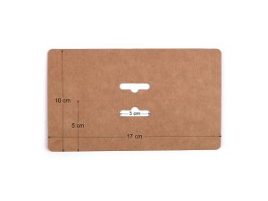 Papírová karta natural / závěs 17x10 cm