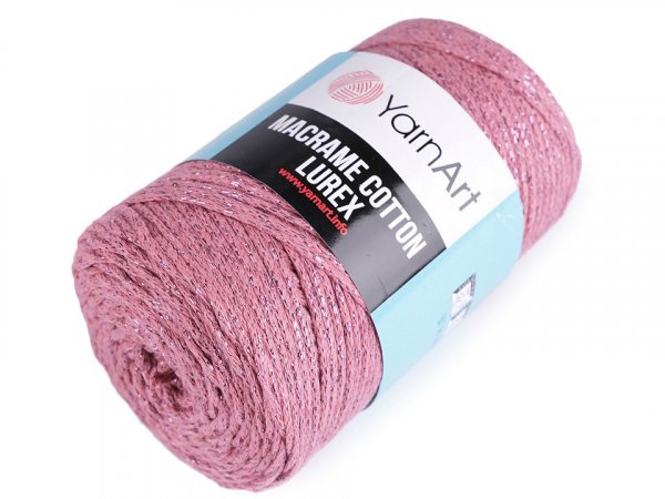 Pletací příze Macrame Cotton lurex 250 g