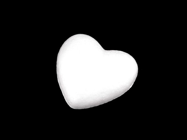 Srdce Ø6; 6,5 cm polystyren