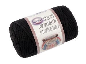 Recyklovaná bavlněná příze macrame Ø5 mm rozčesávací