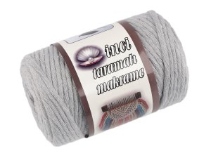 Recyklovaná bavlněná příze macrame Ø5 mm rozčesávací