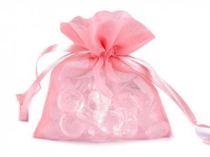 Dárkový pytlík s kovovým leskem 10x12,5 cm organza shine