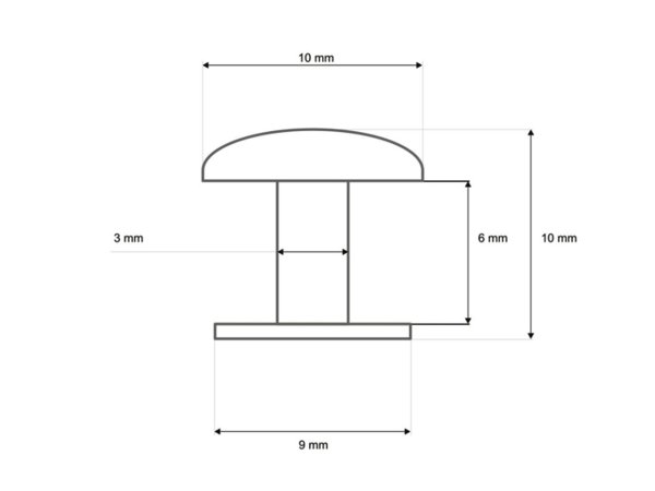 Duté nýty Ø10 mm oboustranné