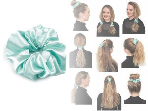 Saténová scrunchie gumička do vlasů