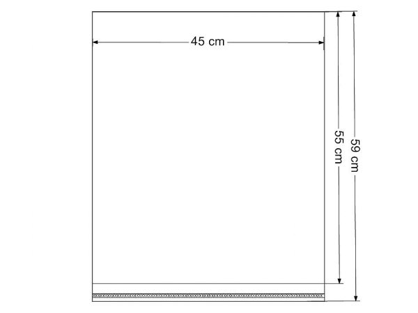 PP sáček s lepicí klopou 45x55 cm